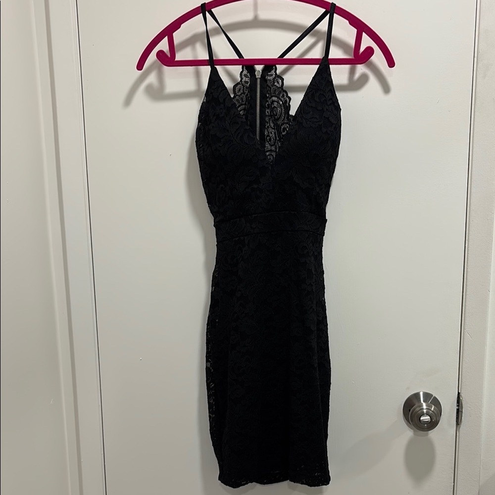 Windsor Black Lace Backless Dress
